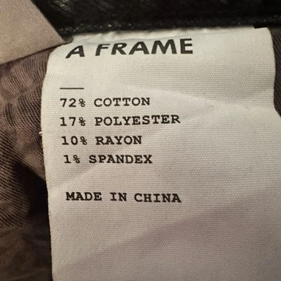 A-Frame (Stitchfix) Mens Charcoal Jeans Size 36 - Picture 9 of 10